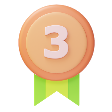 Dritter Platz Bronzemedaille  3D Icon