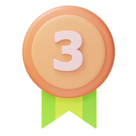 Dritter Platz Bronzemedaille  3D Icon