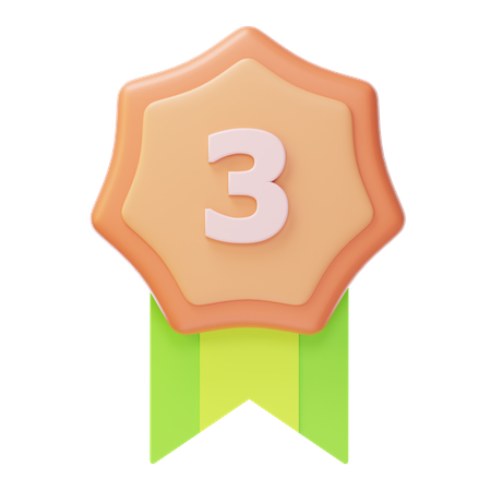 Dritter Platz Bronzemedaille  3D Icon