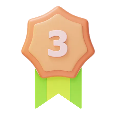 Dritter Platz Bronzemedaille  3D Icon