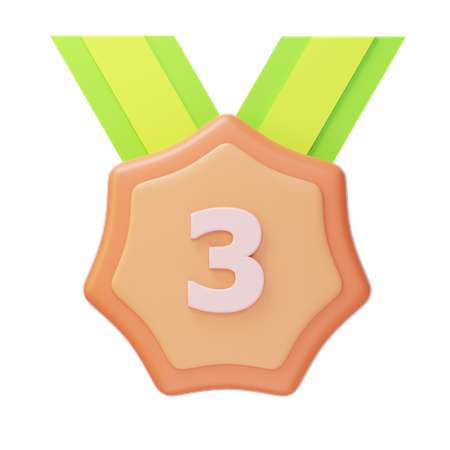 Dritter Platz Bronzemedaille  3D Icon