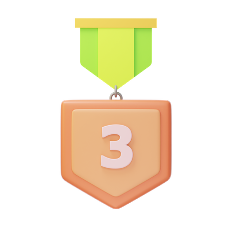 Dritter Platz Bronzemedaille  3D Icon