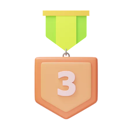 Dritter Platz Bronzemedaille  3D Icon