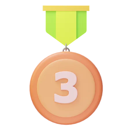 Dritter Platz Bronzemedaille  3D Icon