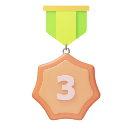 Dritter Platz Bronzemedaille  3D Icon