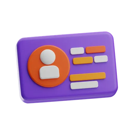 Driver License  3D Icon