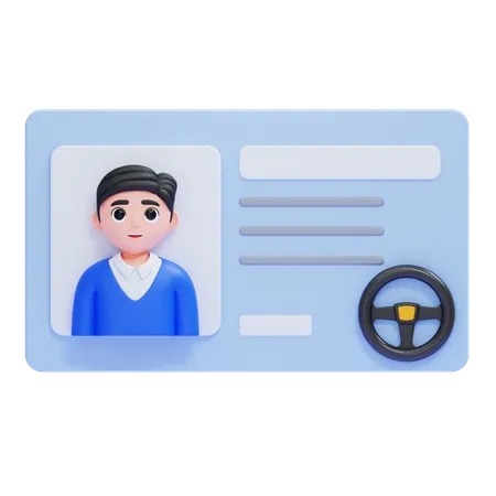 Driving License  3D Icon