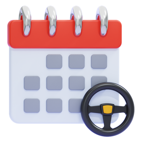 Driving School Schedule  3D Icon