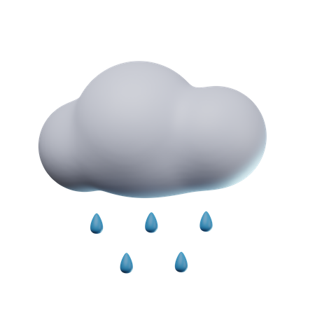 Drizzle Cloud  3D Icon