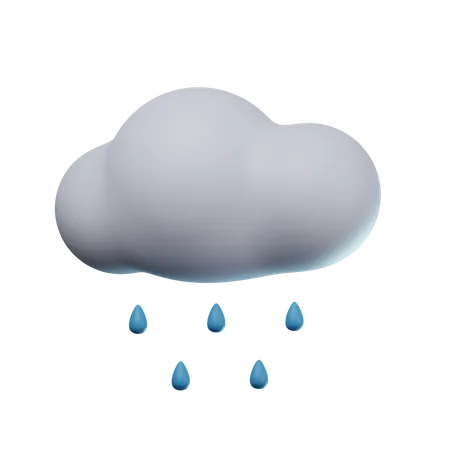 Drizzle Cloud  3D Icon