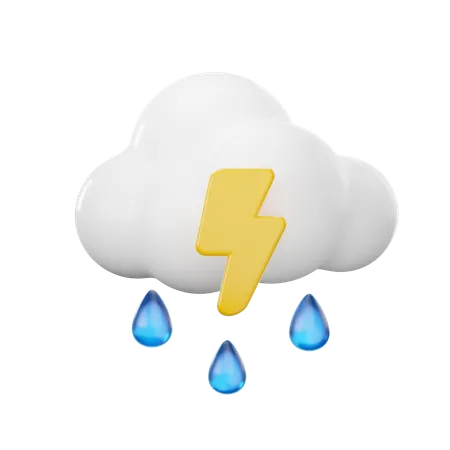 Drizzle Thunder  3D Icon