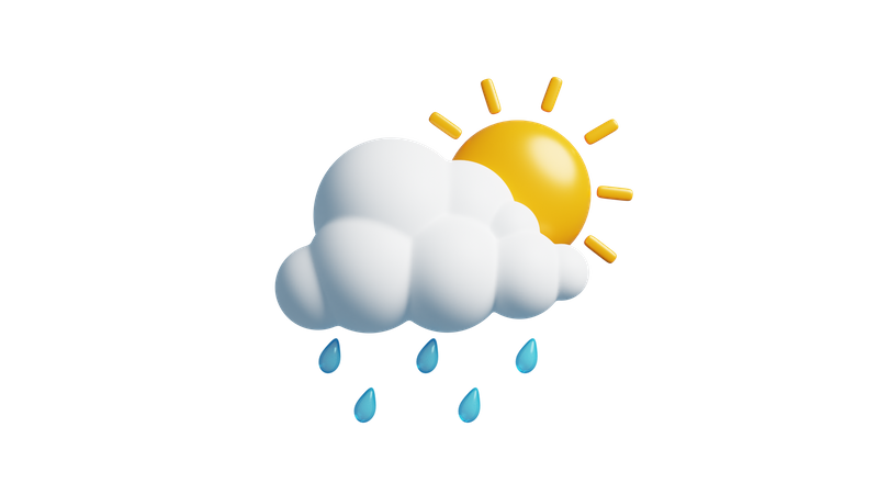 Drizzle Weather  3D Icon