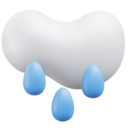 Drizzle Weather Weather 3 D Icon Illustration With Transparent Background 3D Icon