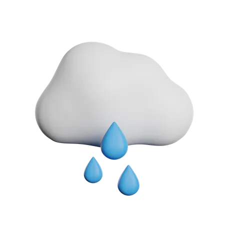 Cloud Drizzling Day 3D Icon