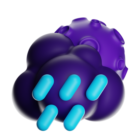 Drizzling At Night  3D Icon