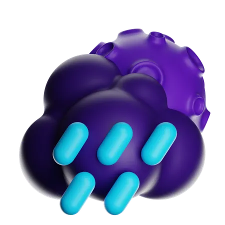 Drizzling At Night  3D Icon