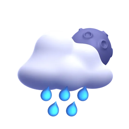 Drizzling At Night  3D Icon
