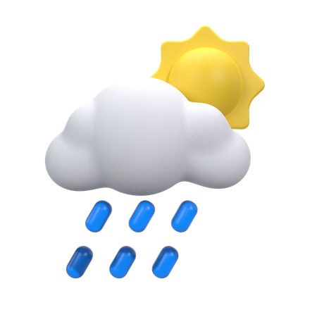 Drizzling At The Day  3D Icon