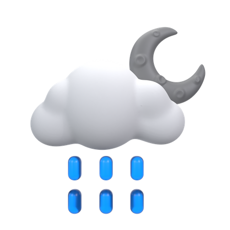 Drizzling At The Night  3D Icon