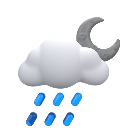 Drizzling At The Night  3D Icon