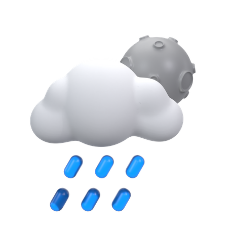 Drizzling At The Night  3D Icon