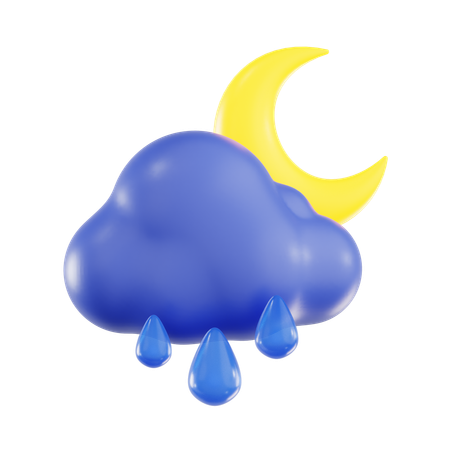 Drizzling Night  3D Icon