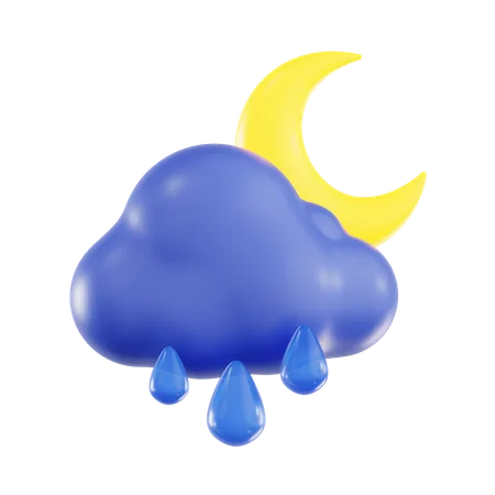 Drizzling Night  3D Icon