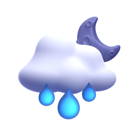 Drizzling Night  3D Icon