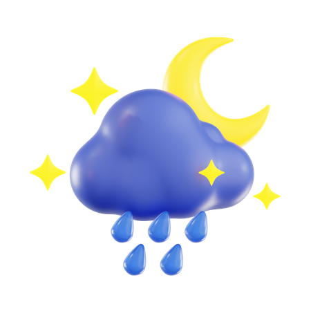 Drizzling Night  3D Icon