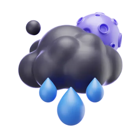 Drizzling Night  3D Icon