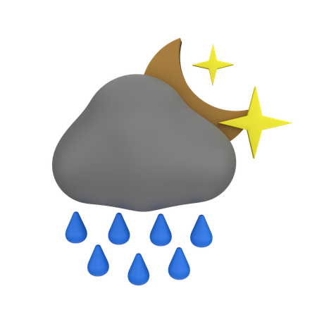 Drizzling Night  3D Icon