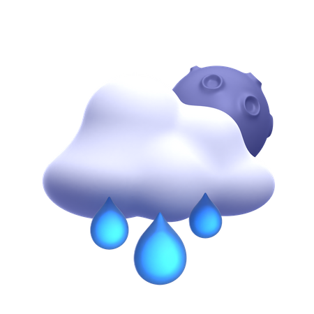 Drizzling Night  3D Icon