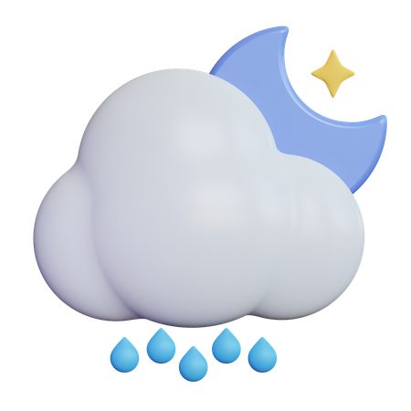 Drizzling Night  3D Icon