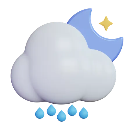 Drizzling Night  3D Icon