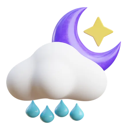 Drizzling Night  3D Icon