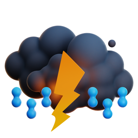 DRIZZLING WITH THUNDER  3D Icon