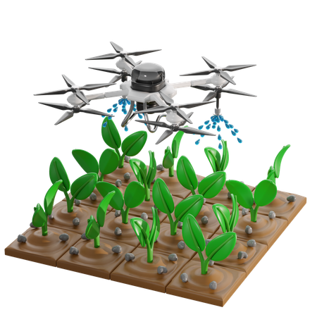 Drohnenspritzen  3D Icon