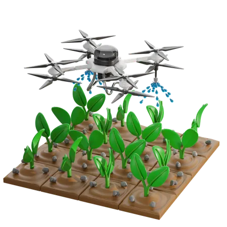 Drohnenspritzen  3D Icon