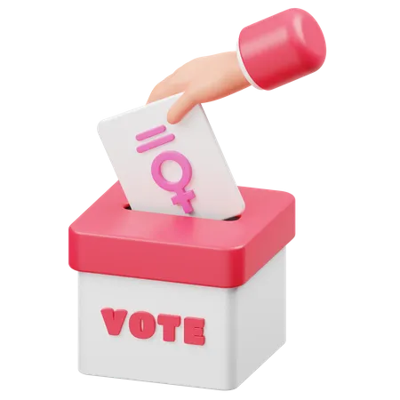 Droit de vote des femmes  3D Icon