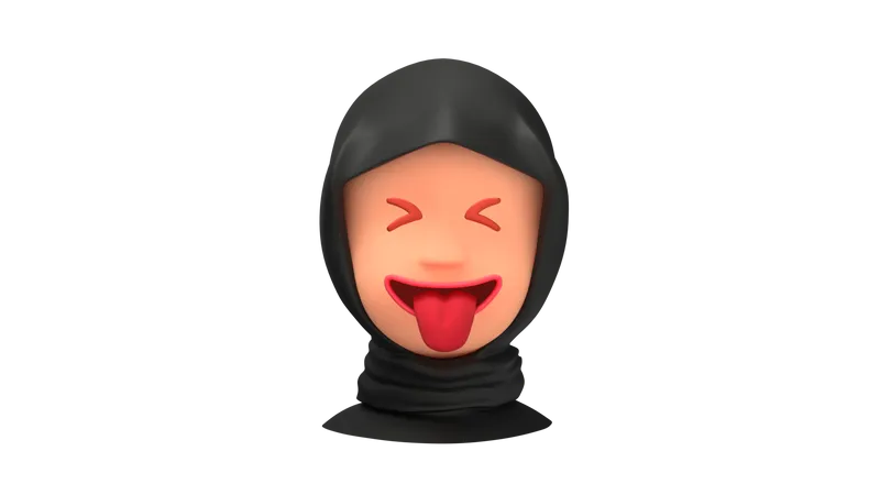 Emoji drôle de femme arabe  3D Emoji