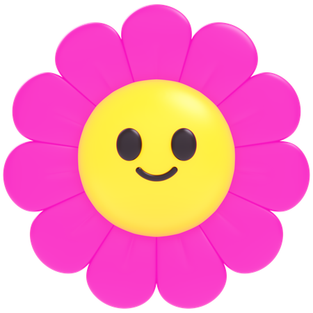 Fleur drôle  3D Icon