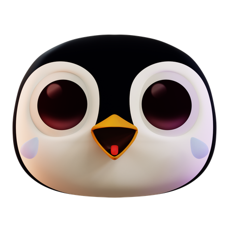 Pingouin drôle riant aux éclats  3D Icon
