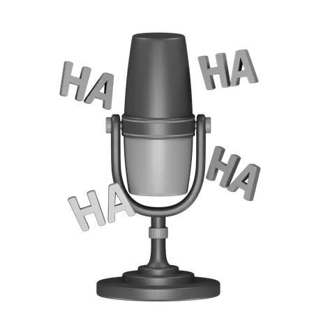 Podcast drôle  3D Icon
