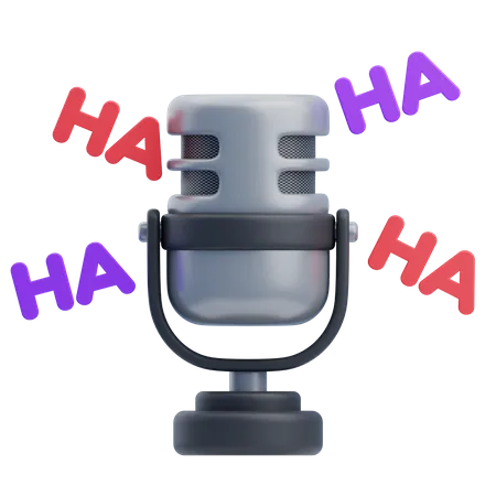 Podcast drôle  3D Icon