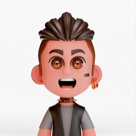 Drôle de punk  3D Icon