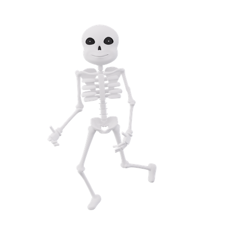 Squelettes drôles montrant les mains  3D Illustration