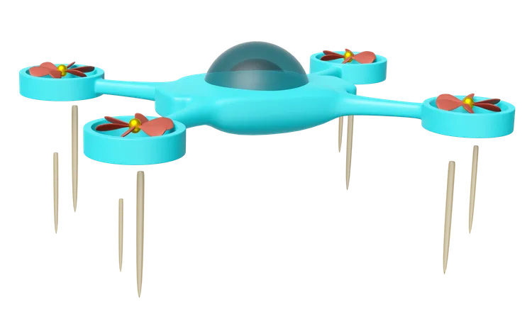 Icono De Drone 3 D Aislado Representacion De Ilustracion 3 D 3D Illustration