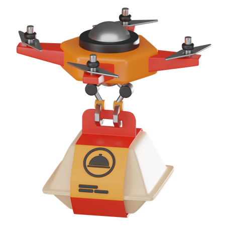 Entrega con drones  3D Icon