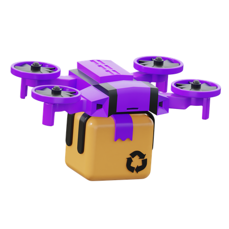 Dron de entrega  3D Icon