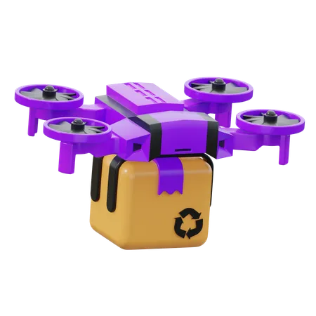 Dron de entrega  3D Icon